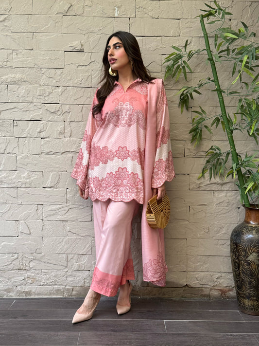 Peach lace